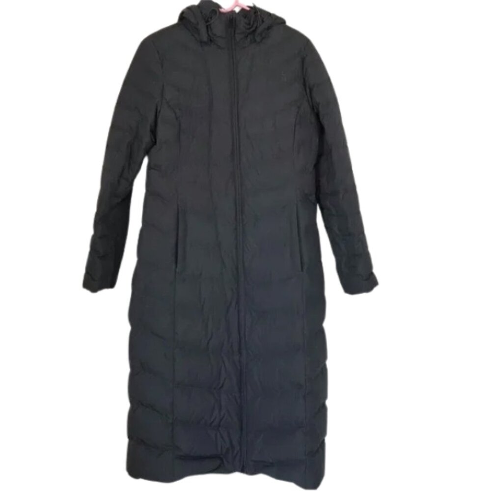 The North Face Women’s Gray Long Goose Down Insulation Hooded Coat